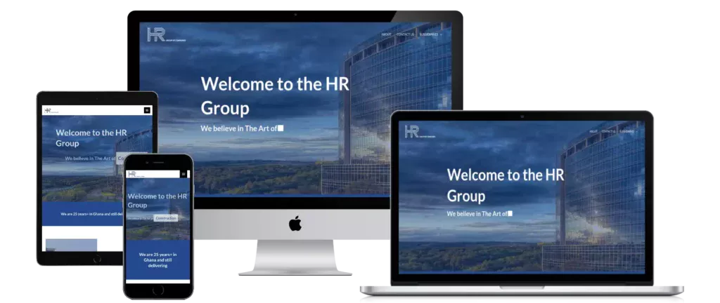 small business website mockup